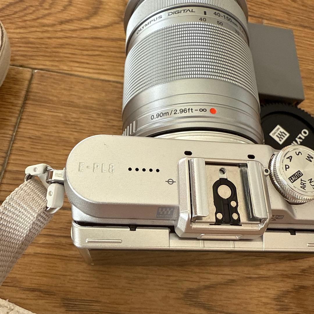 OLYMPUS PEN E-pl8 ホワイト 40-150mmレンズ(ジャンク) - メルカリ