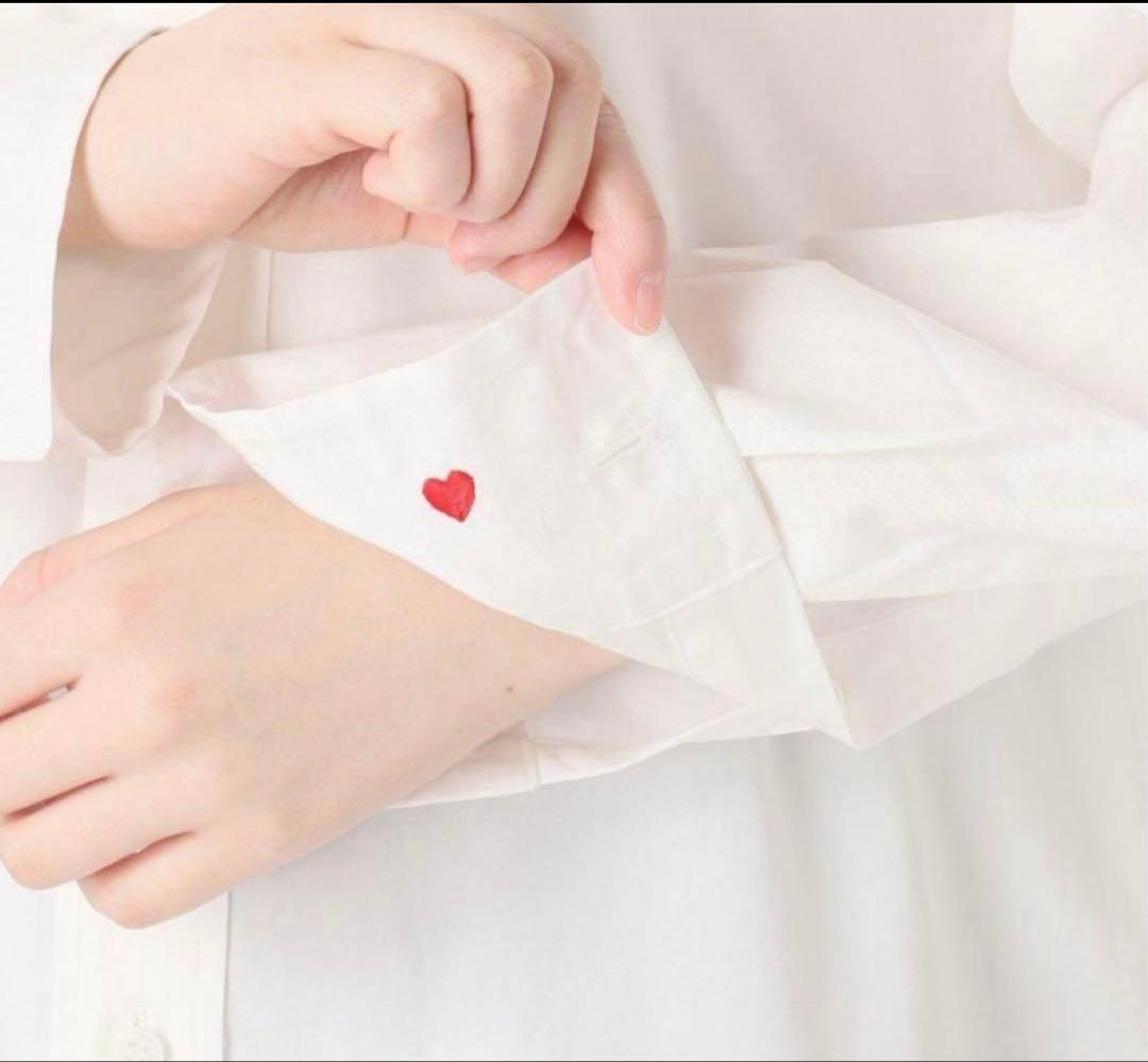 美品 人気完売品フレームワーク ホワイト LOVE FOR YOU 刺繍 シャツ