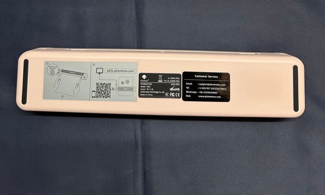 Phomemo M831 モバイルプリンター 無線サーマルプリンターピンク色