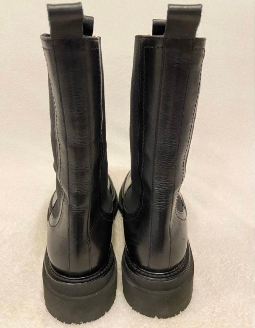 PASCUCCI ブラック サイドゴアブーツ 36の通販はau PAY マーケット