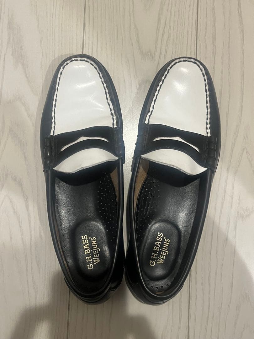 GHBASS WEEJUNS ローファー ブラック/ホワイト28.5 - メルカリ