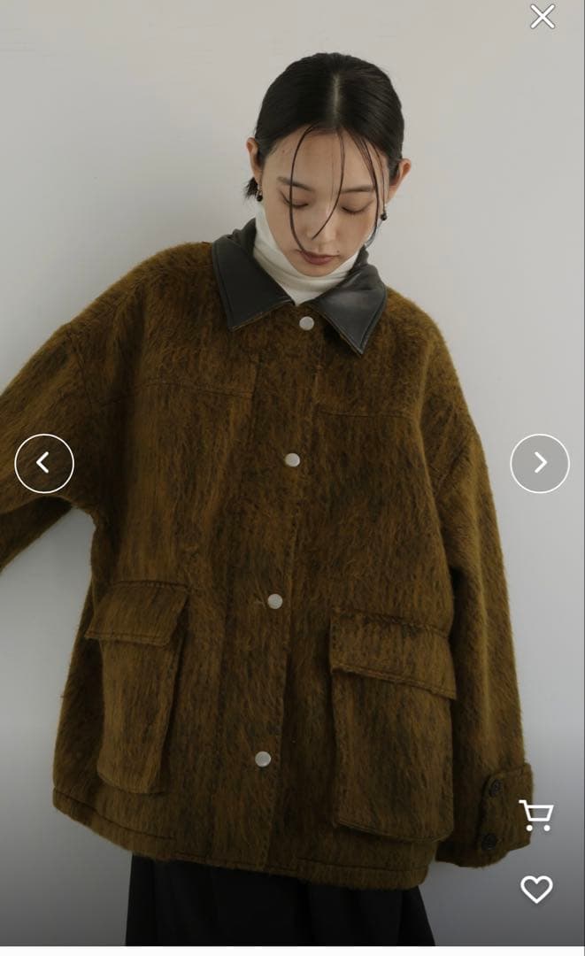 hellam レザーカラーシャギーコート マスタード hellam｜レザーカラーシャギーコート | Rakuten Fashion(楽天