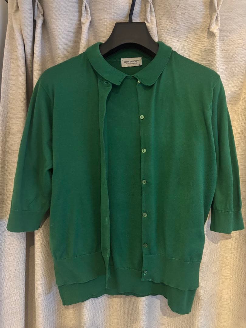 ジョンスメドレー 半袖ニットアンサンプル グリーン 海島綿　イギリス製　極美品 JOHN SMEDLEY｜ジョンスメドレー日本公式