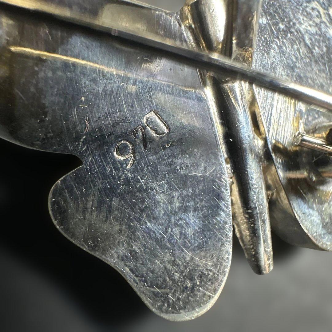 猫 ペンギン 蝶 シルバー970 ラピス マラカイト ブローチ他 2way