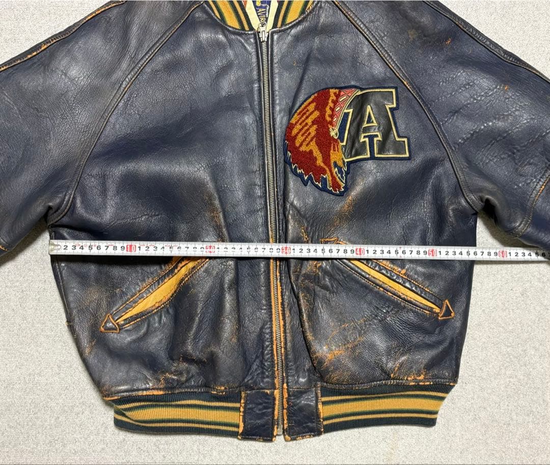 AVIREX レザー スタジャン インディアン トマホークス - メルカリ