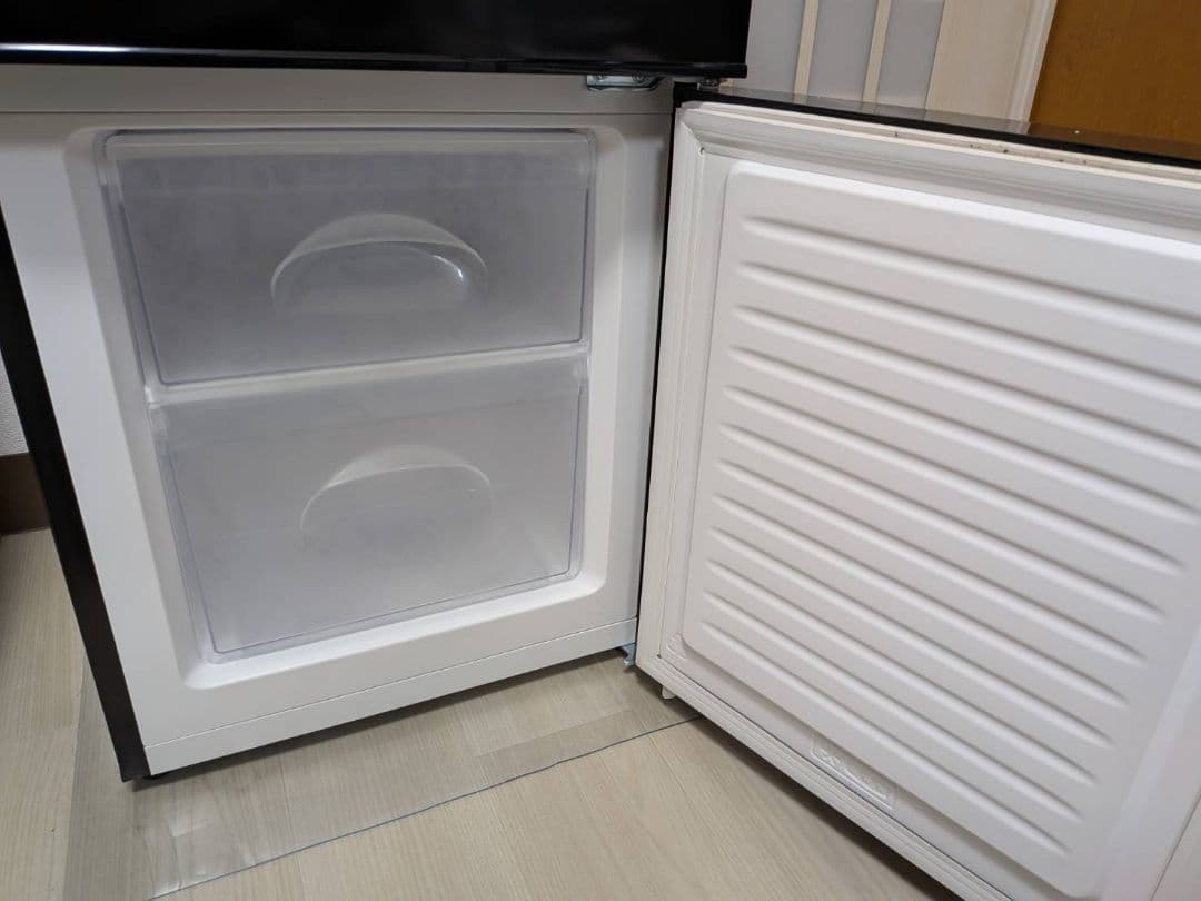 24k_y様専用】ニトリ2ドア冷蔵庫(黒)+家電製品延長保証の残り2年半