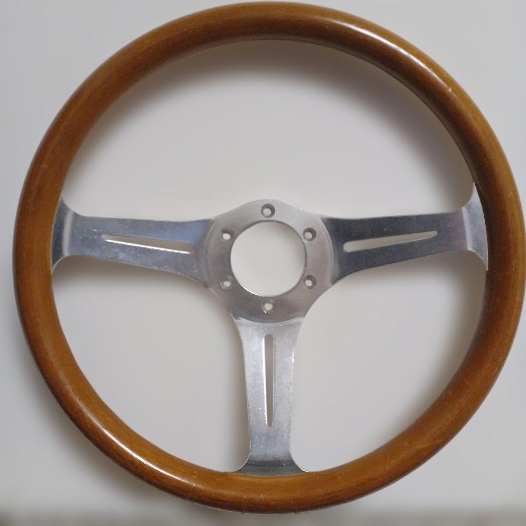 ウッド アルミ 3本スポーク ステアリングホイール - メルカリ