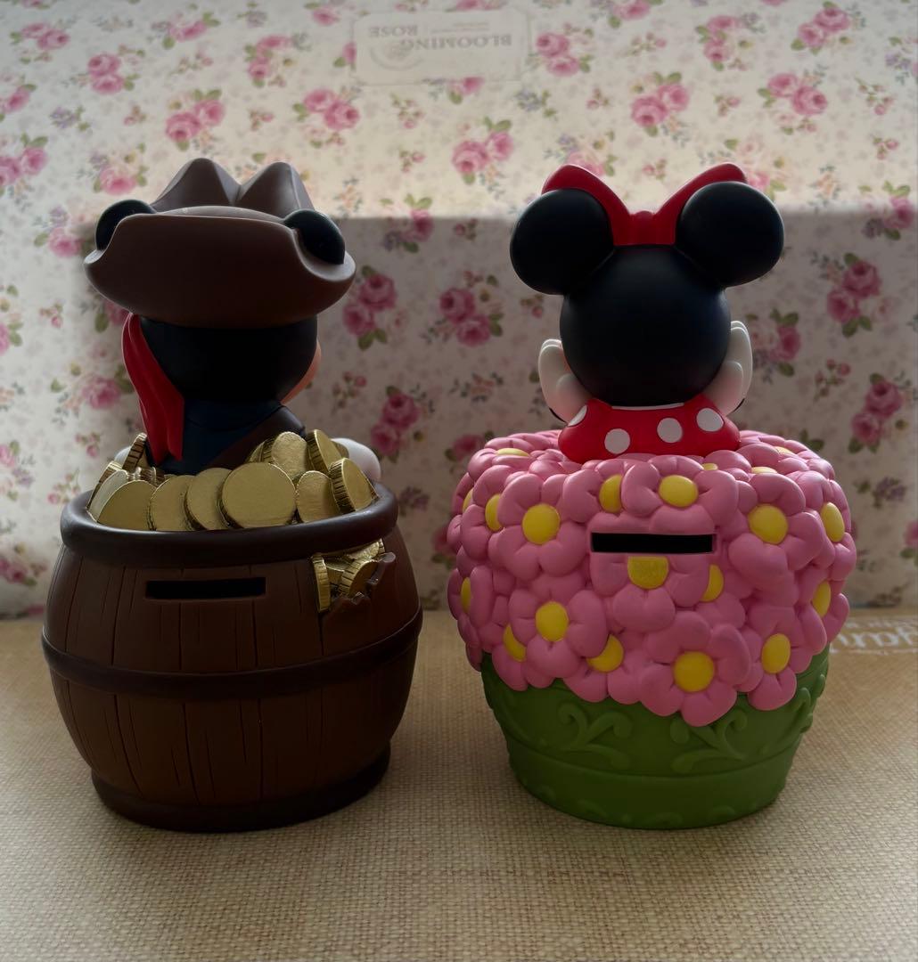 希少・激レア】東京ディズニーリゾート ミニーマウス 貯金箱 お花