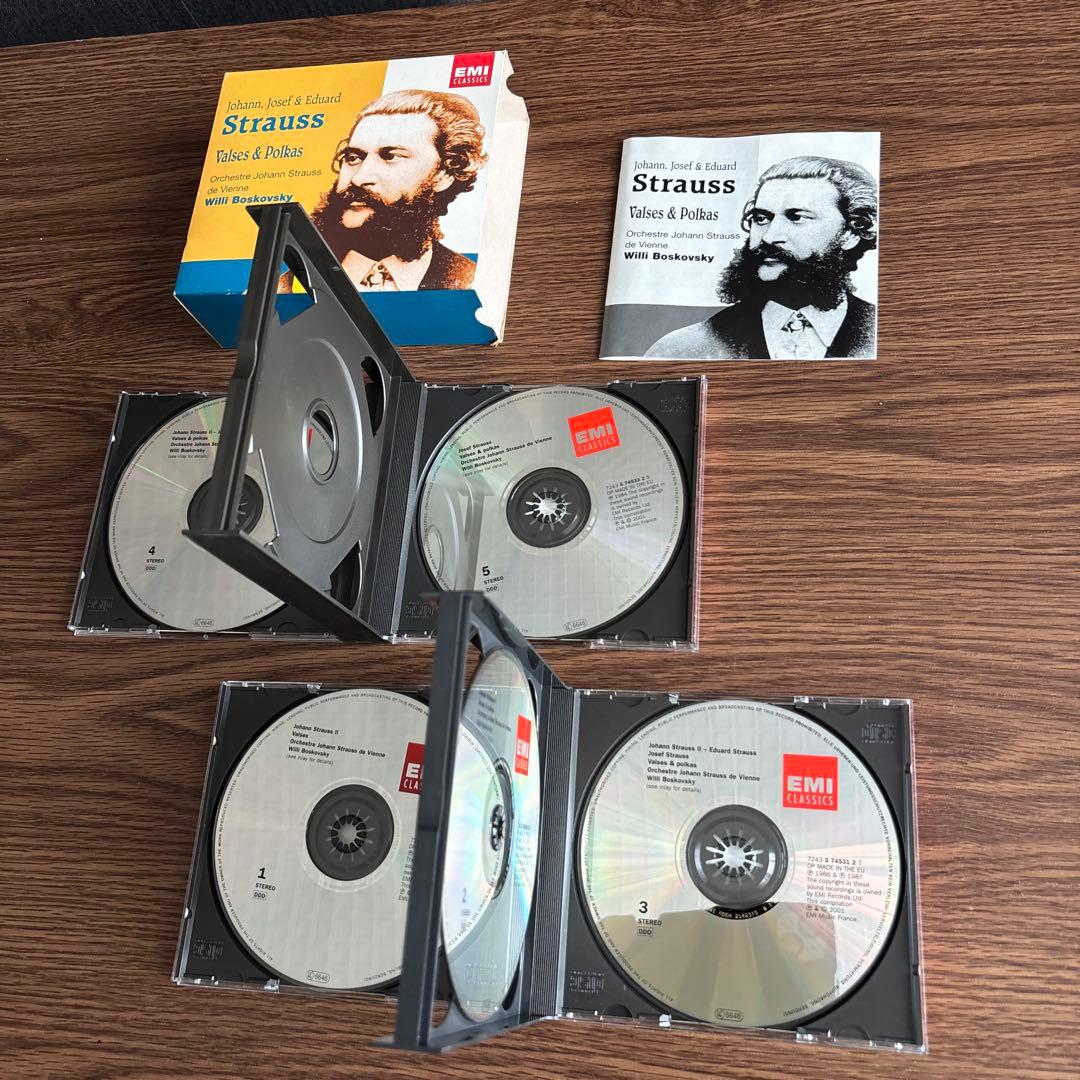 シュトラウス: ワルツ & ポルカ 5CD Box ウィリ・ボスコフスキー指揮