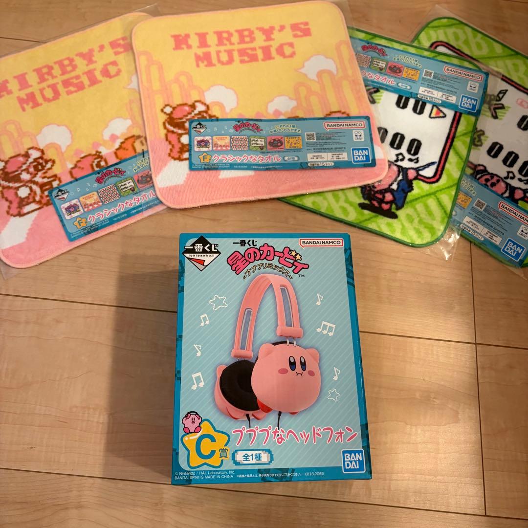 カービィ 1番くじ ヘッドフォン タオル ガチャガチャ 阪急電車
