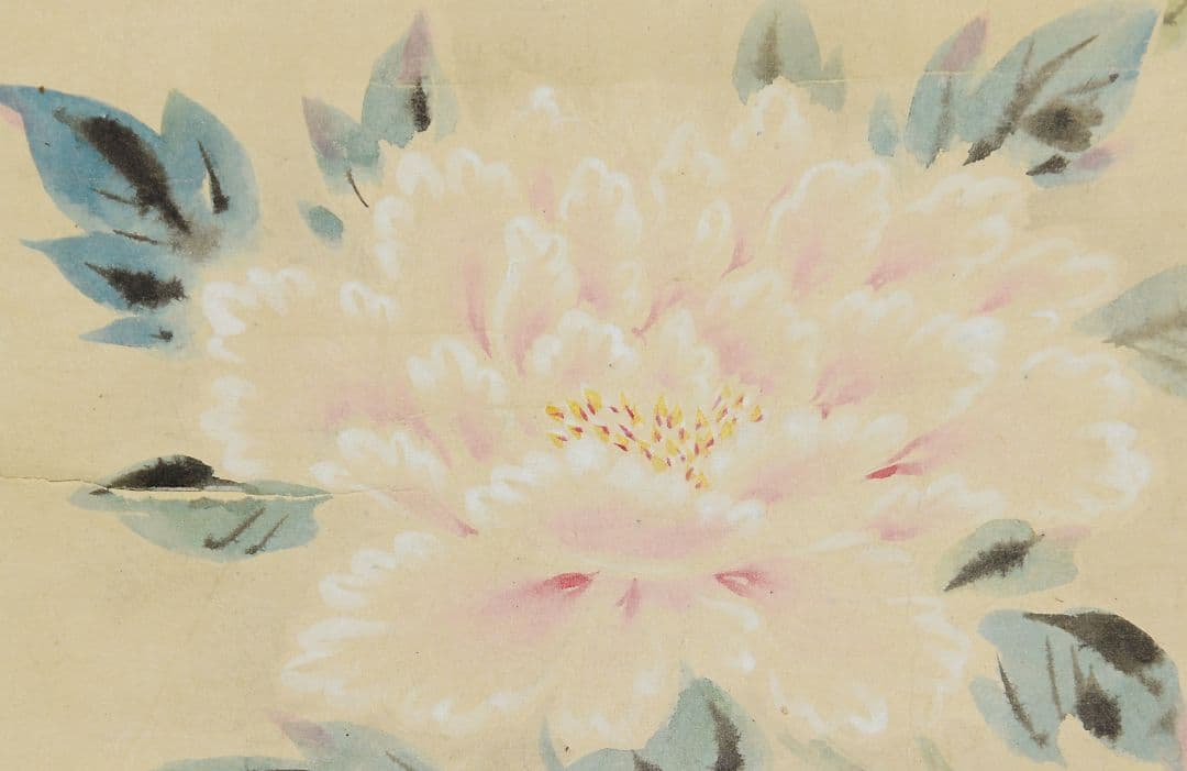 牡丹図】狩野則信2516 ボタン狩野派古画掛け軸肉筆|mercariメルカリ