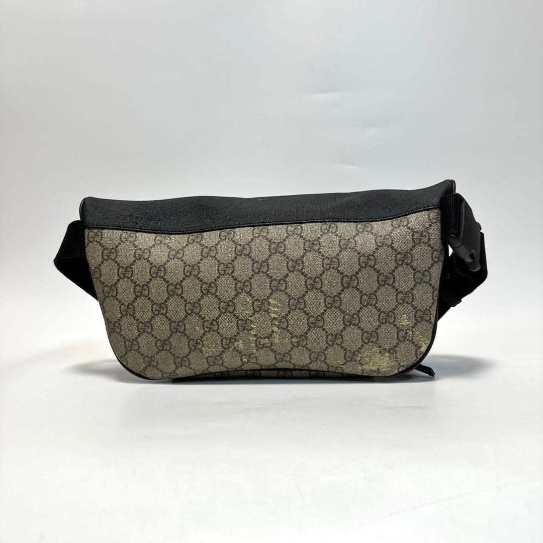 u02 グッチ GGスプリーム PVC ウエストバッグ ボディバッグショルダー