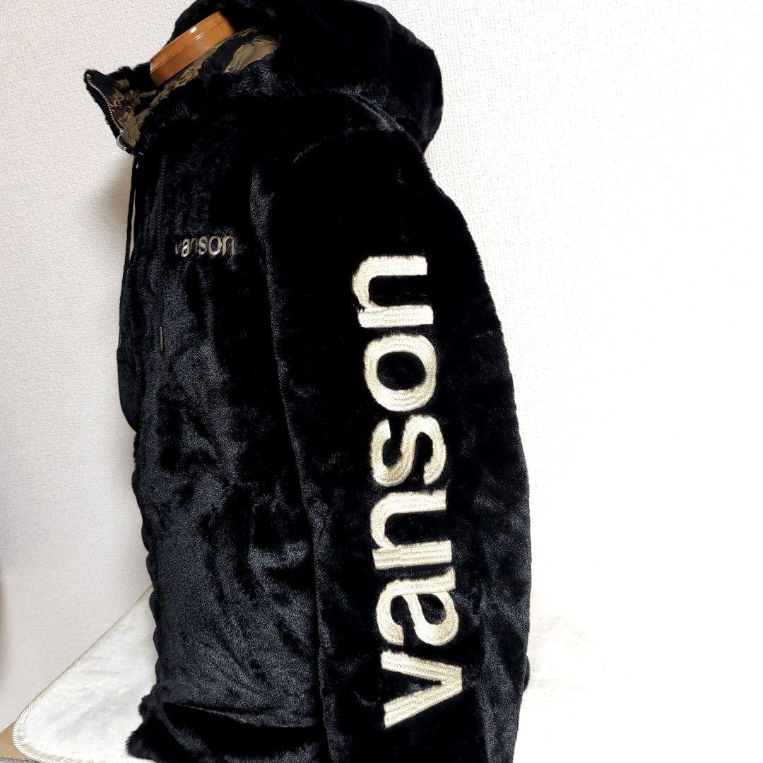 ep13 vanson リバーシブル ベロア アーチロゴ 迷彩柄 メンズLL相当