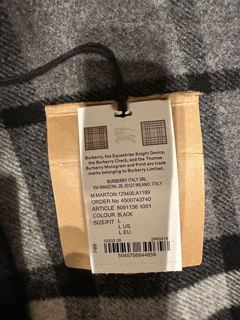 \"sora\"バーバリー　ウールダッフルコート チェック柄　新品