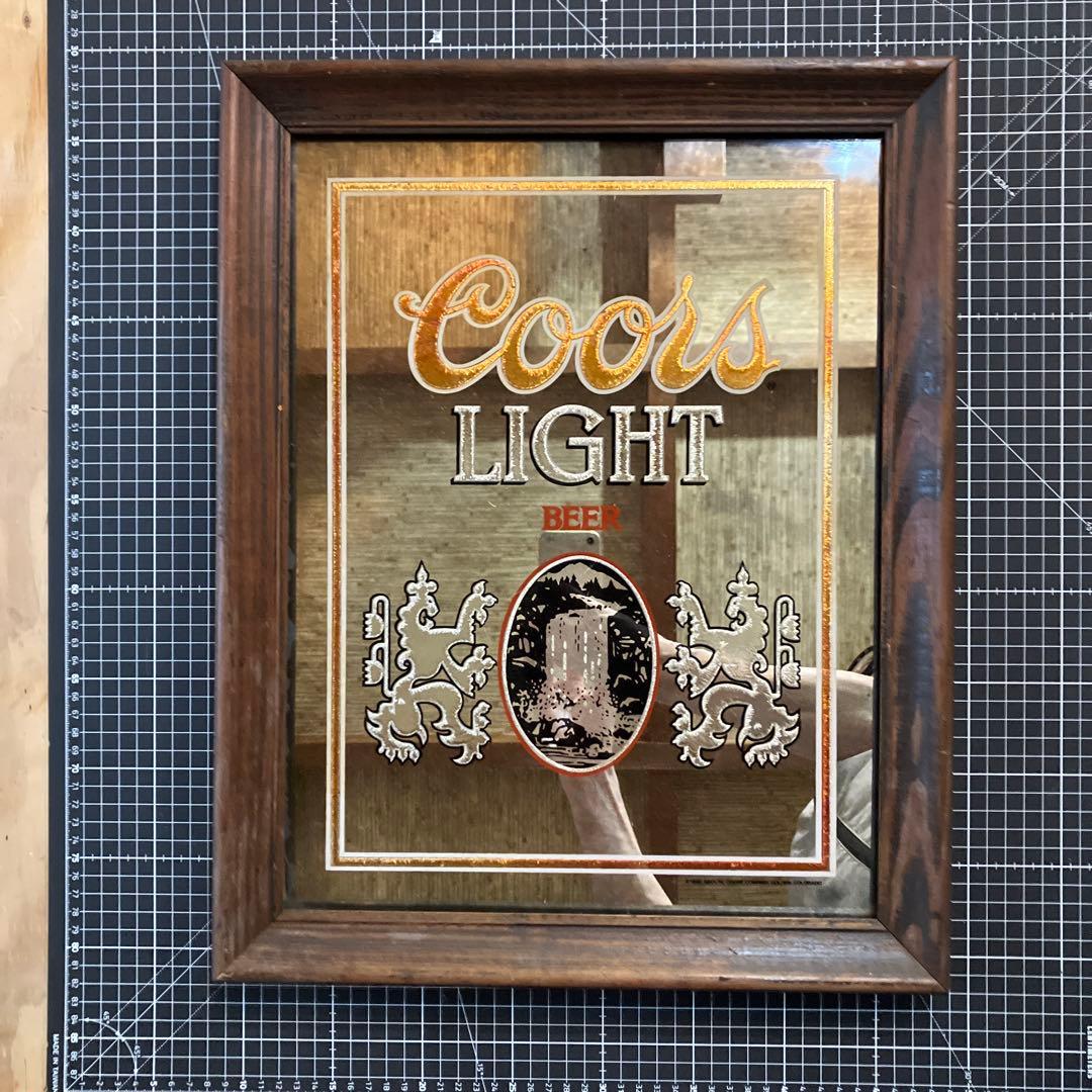 Coors Light パブミラー　1980年代に購入 3829 アメリカ ヴィンテージ パブミラー Coors クアーズ - アメリカの