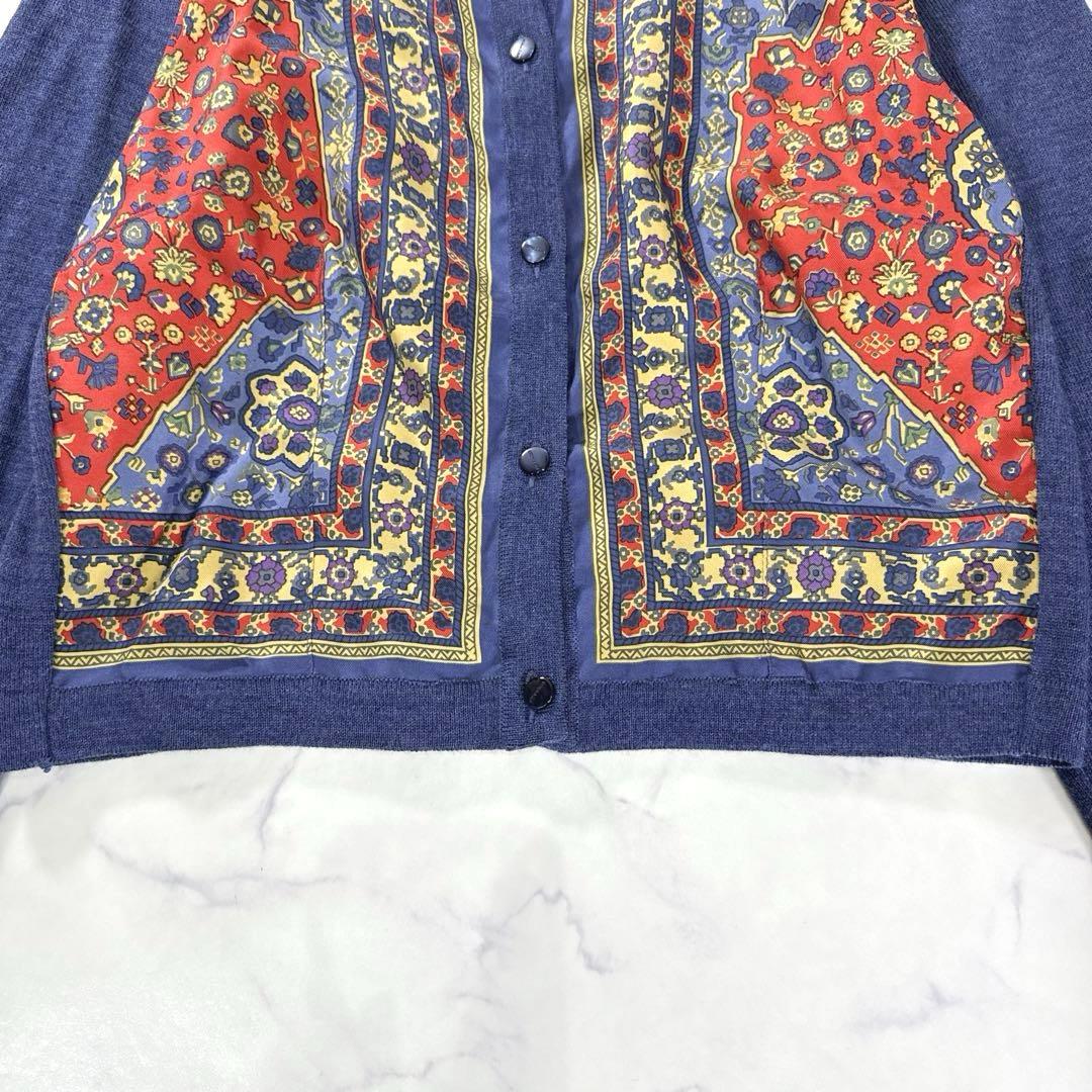 希少✨エトロ カーディガン シルク アンサンブル 46 大きいサイズ