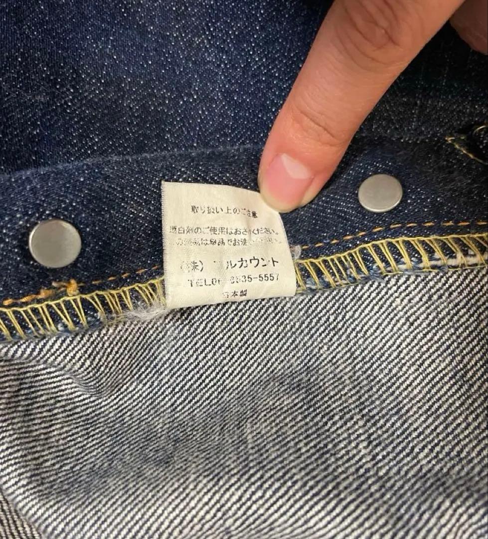 FULLCOUNT 1101 W33 L36 ステッチ入り 旧モデル - メルカリ