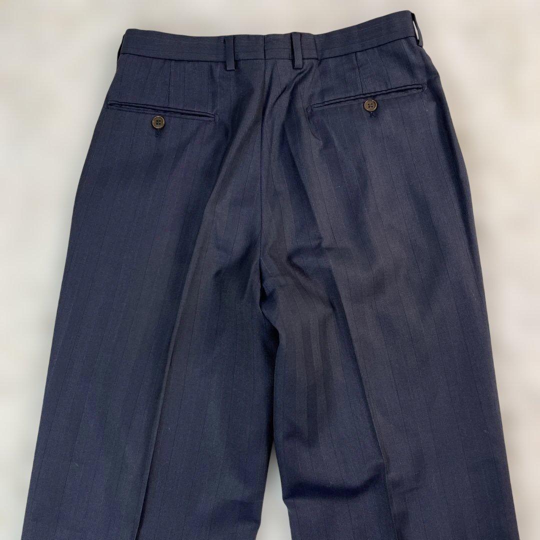 エルメネジルドゼニア ダブルスーツ ブラック系 シャドーストライプ