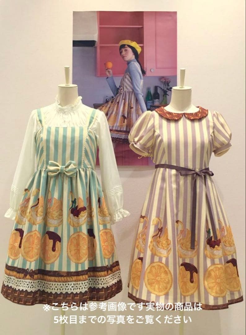 新品】エミリーテンプルキュート スワンシュー柄 ジャンパースカート