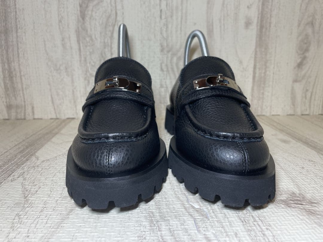 銀座かねまつ ビット付き ローファー 23cm 黒 厚底 ラグソール - メルカリ