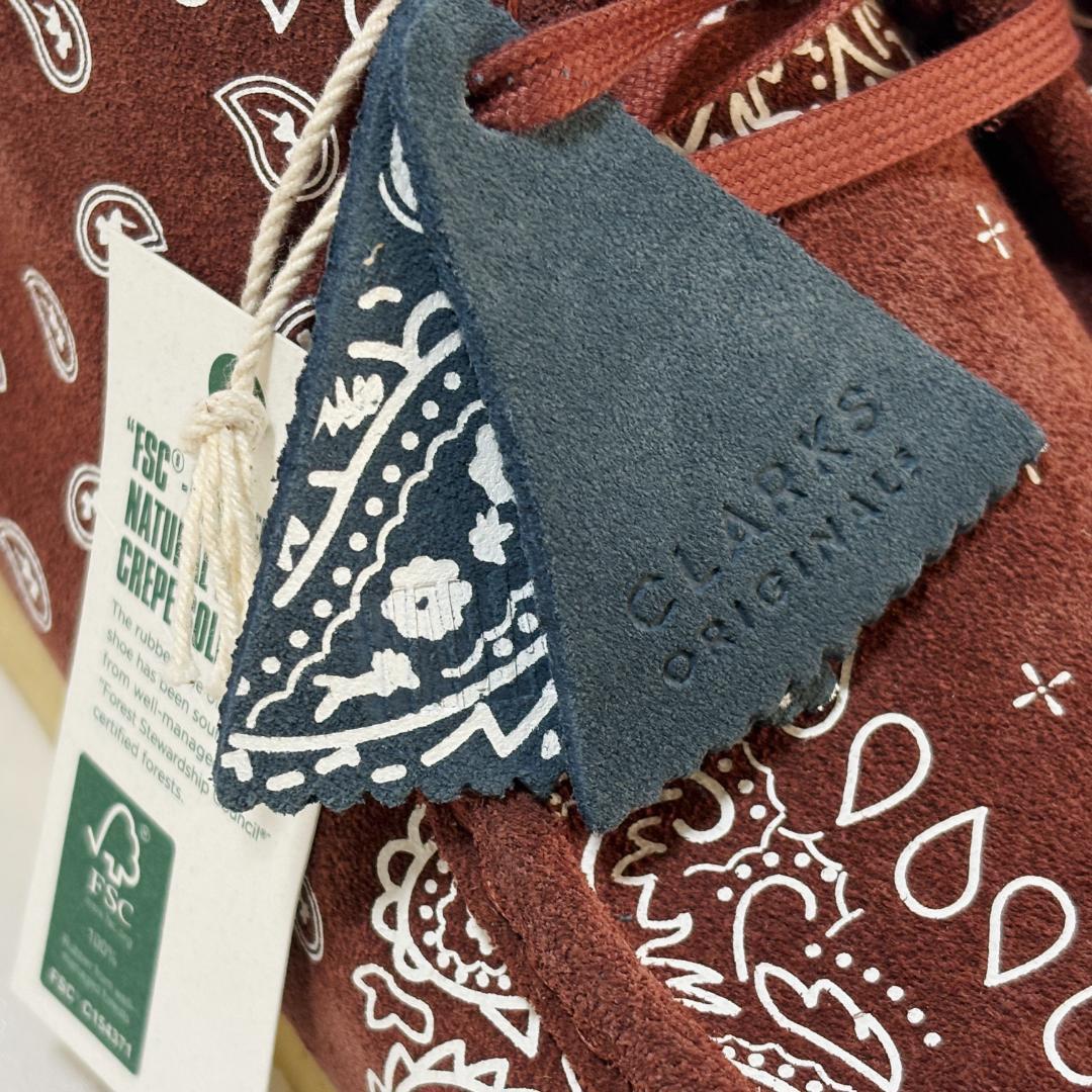 専用】クラークス ワラビー ブーツ ペイズリー バンダナ ブラウン