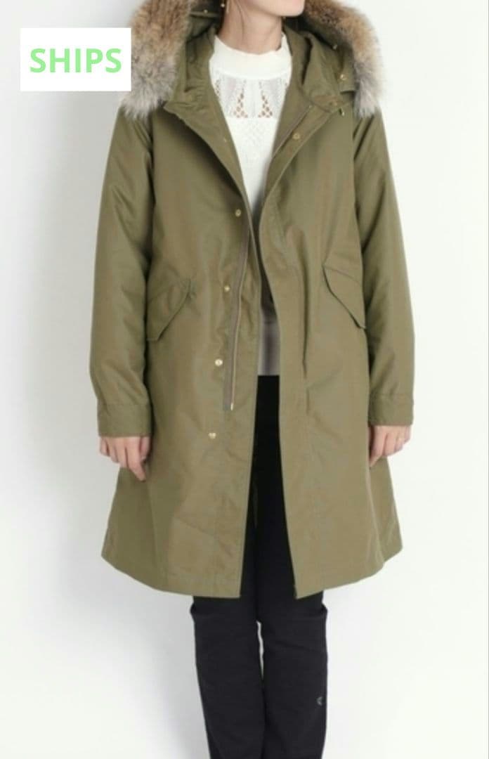 SHIPS モッズコート ファー付きカーキ セール】 モッズコート ファーライナー （ミリタリージャケット
