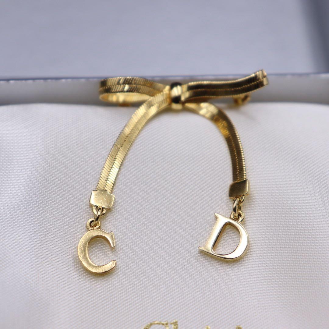 美品❁︎ クリスチャンディオール リボン ブローチ リボン