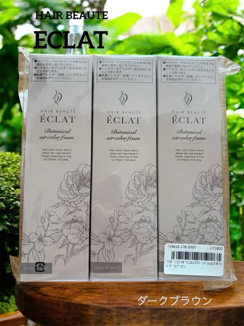 ヘアボーテ エクラ ボタニカル エアカラーフォーム up ダークブラウン 3本 ヘアボーテ エクラ ボタニカルエアカラーフォーム ダークブラウン
