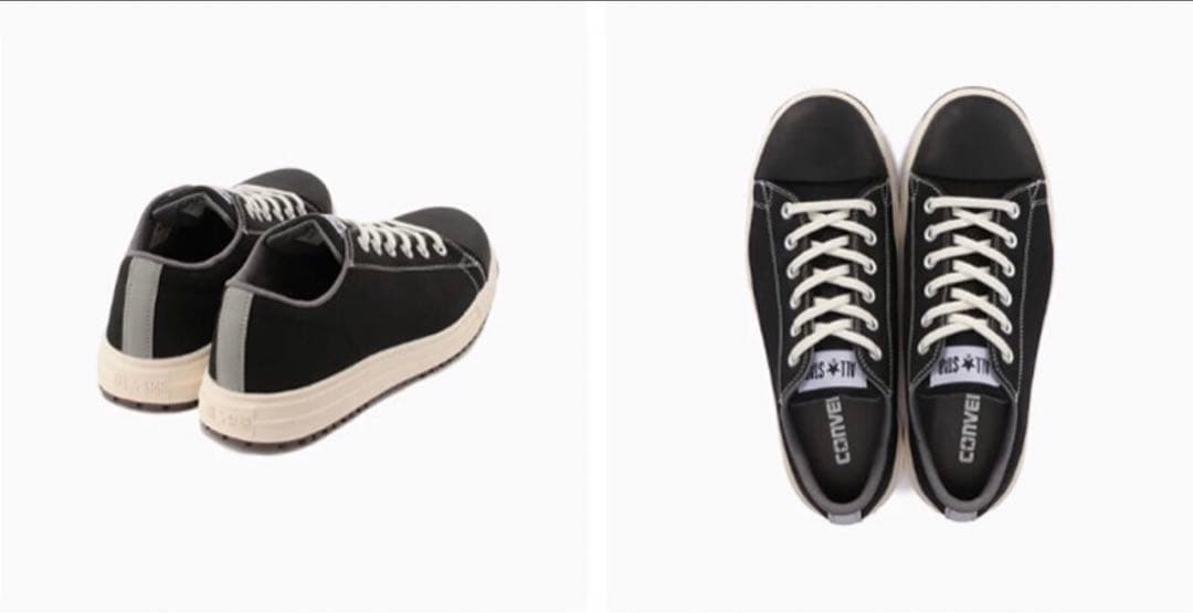 63 コンバース 安全靴 オールスター ローカット ブラック 24.5cm