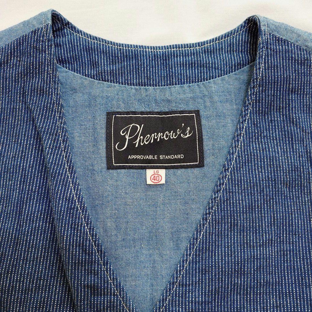 PHERROW'S フェローズ ベスト サイズ40 デニム - メルカリ
