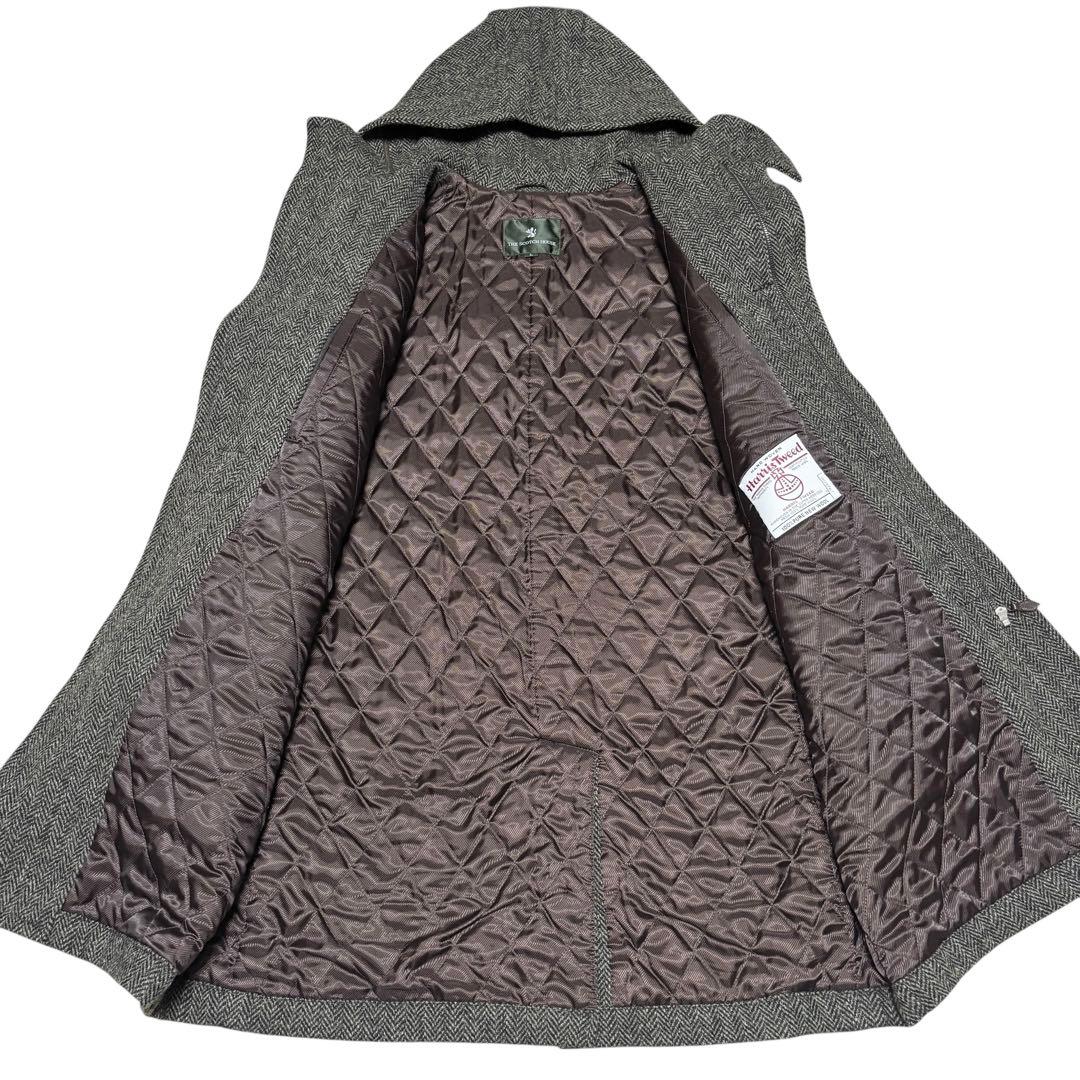 美品 スコッチハウス ハリスツイード ヘリンボーン ツイード ダッフル