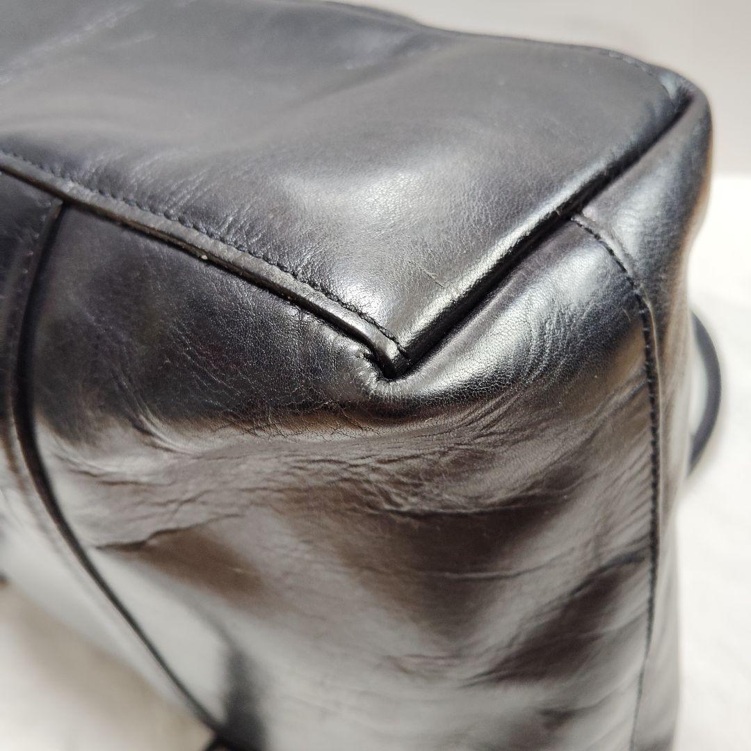 艶】アニアリ ビジネストート ブリーフケース オールレザー 舟形 A4 黒