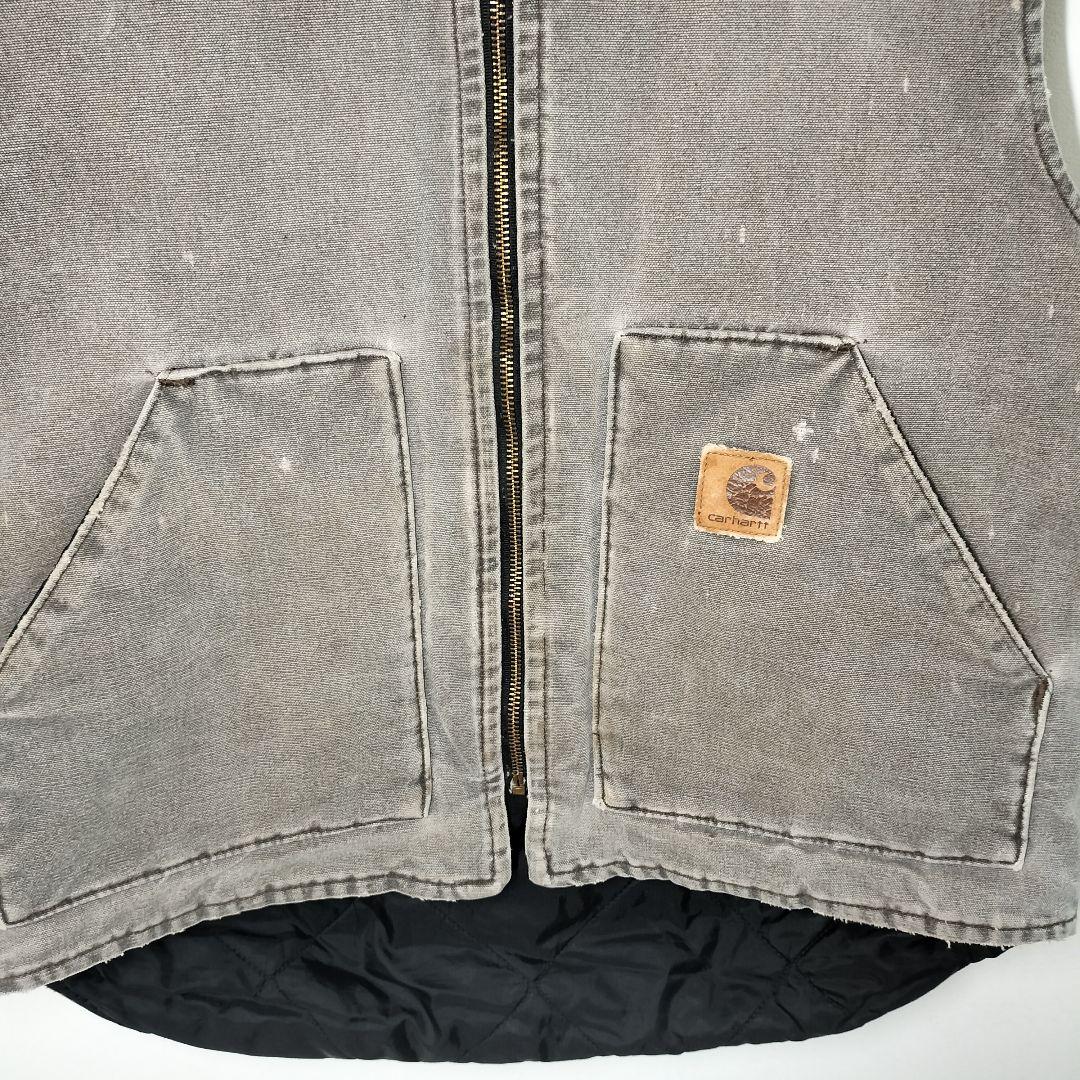 Carhartt カーハート ダック ベスト ブラック フェード グレー L