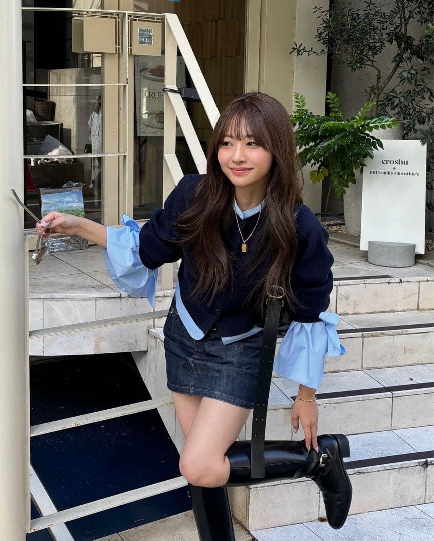 新品 Bibiy ANGELIQUE KNIT色ネイビー