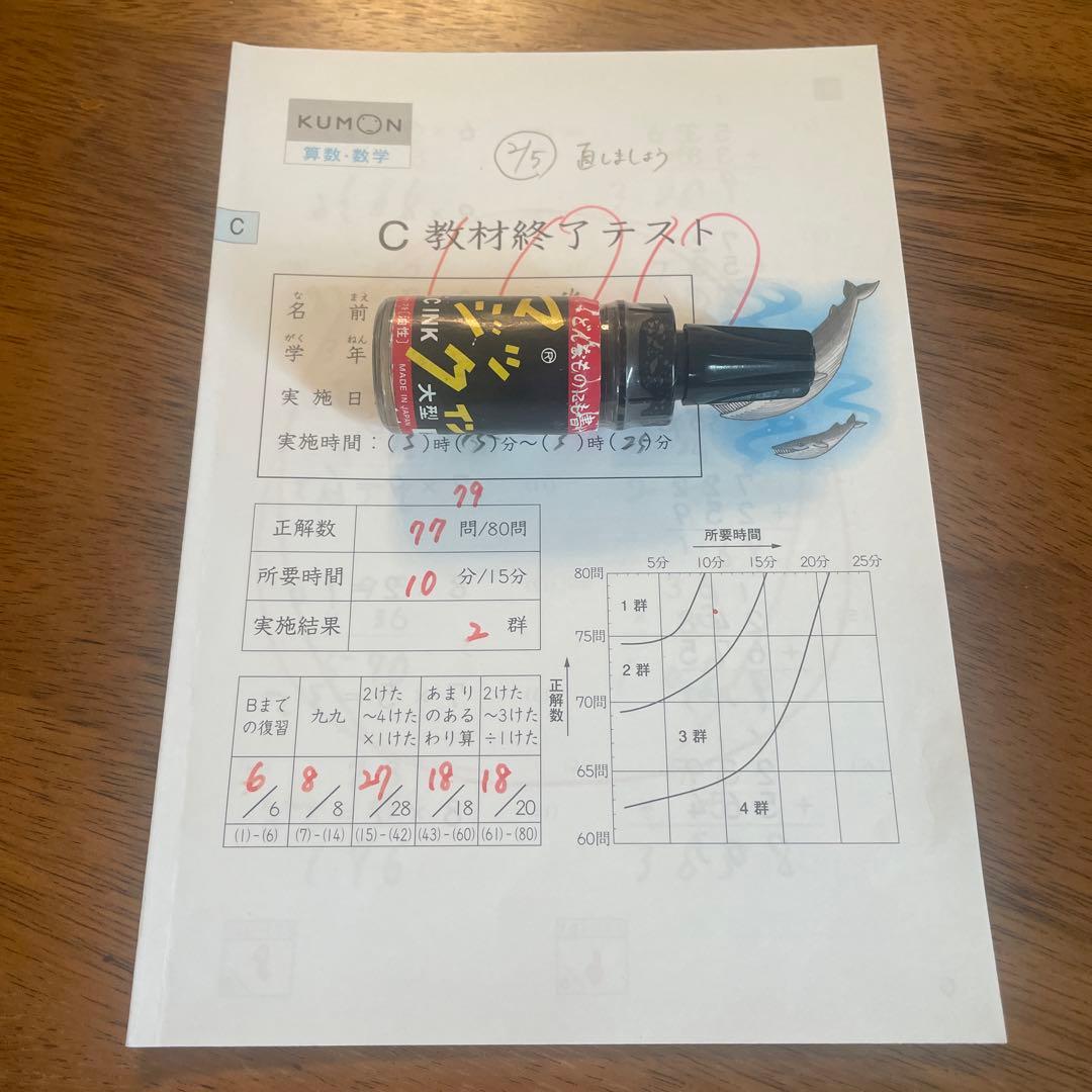 公文 算数数学 C教材終了テスト - メルカリ