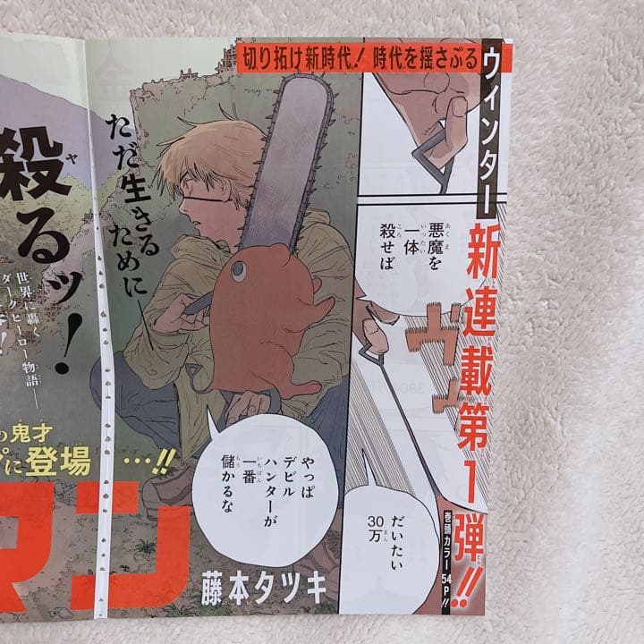 匿名配送】チェンソーマン ジャンプ本誌 切り抜き 扉絵 カラーページ