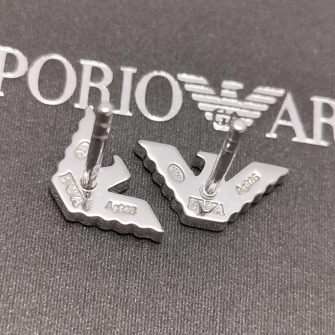 EA エンポリオアルマーニ ピアス ロゴ ストーン