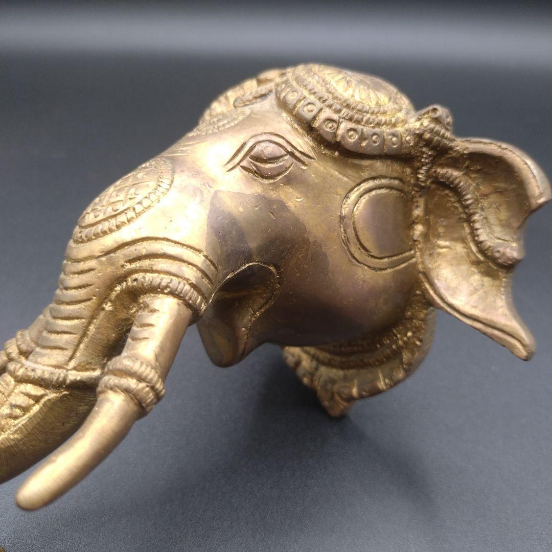 像の頭 ドアベル デザイナー 真鍮 壁掛け ベル付き アンティーク