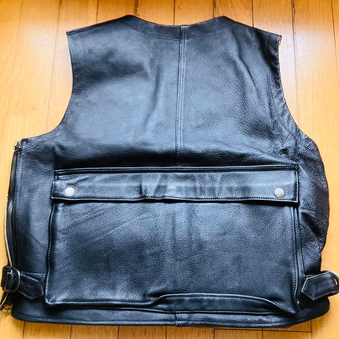 ハロルズギア風レザーツーリングベスト - メルカリ