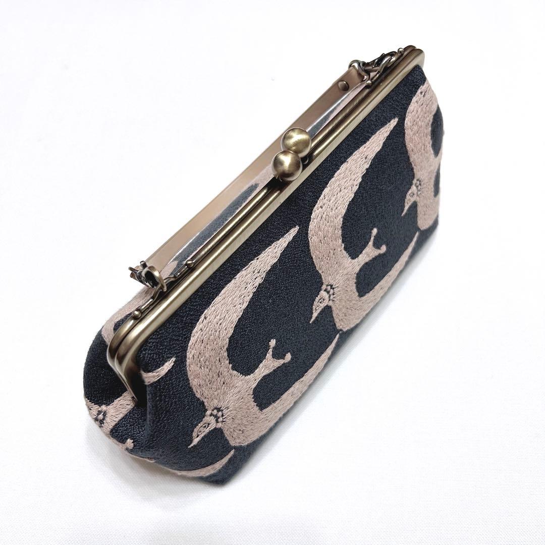 ミナペルホネン ハンドメイド がま口 go! バッグ マチ広め 短