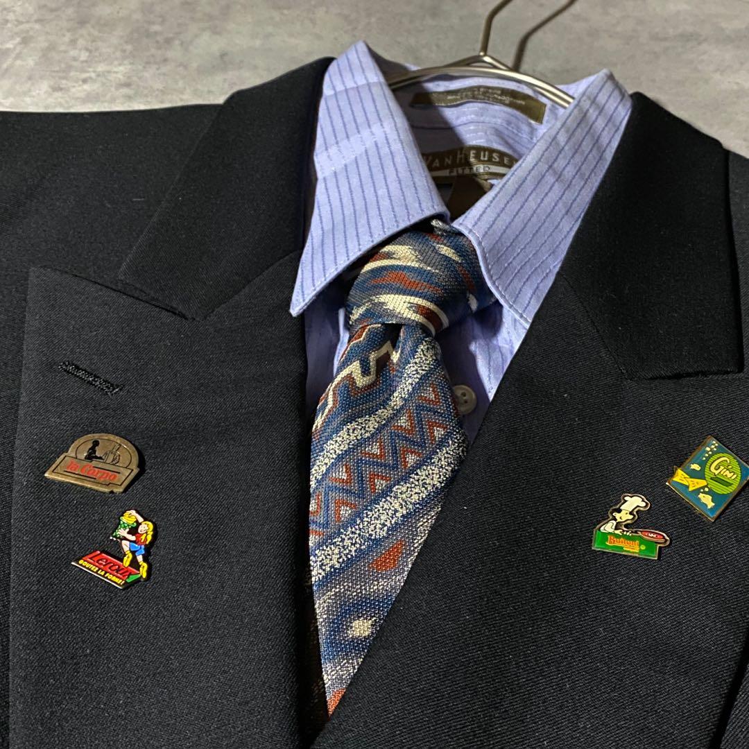 90s vintage レトロセットアップ スーツ ピンズ No.196成人式