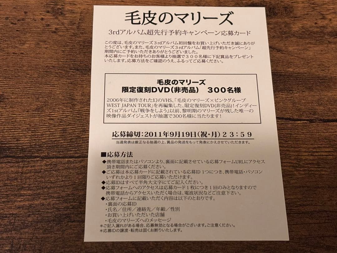 毛皮のマリーズ 「EARLY FILM」 限定復刻 非売品DVD - メルカリ