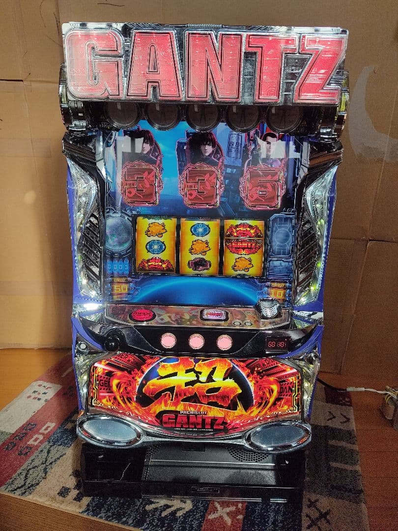 【値下げ】パチスロ実機 超GANTZ 不要機、トランス付電源コード セット エレコ 赤ドン雅 中古パチスロ実機 [8ch対応] A-SLOT