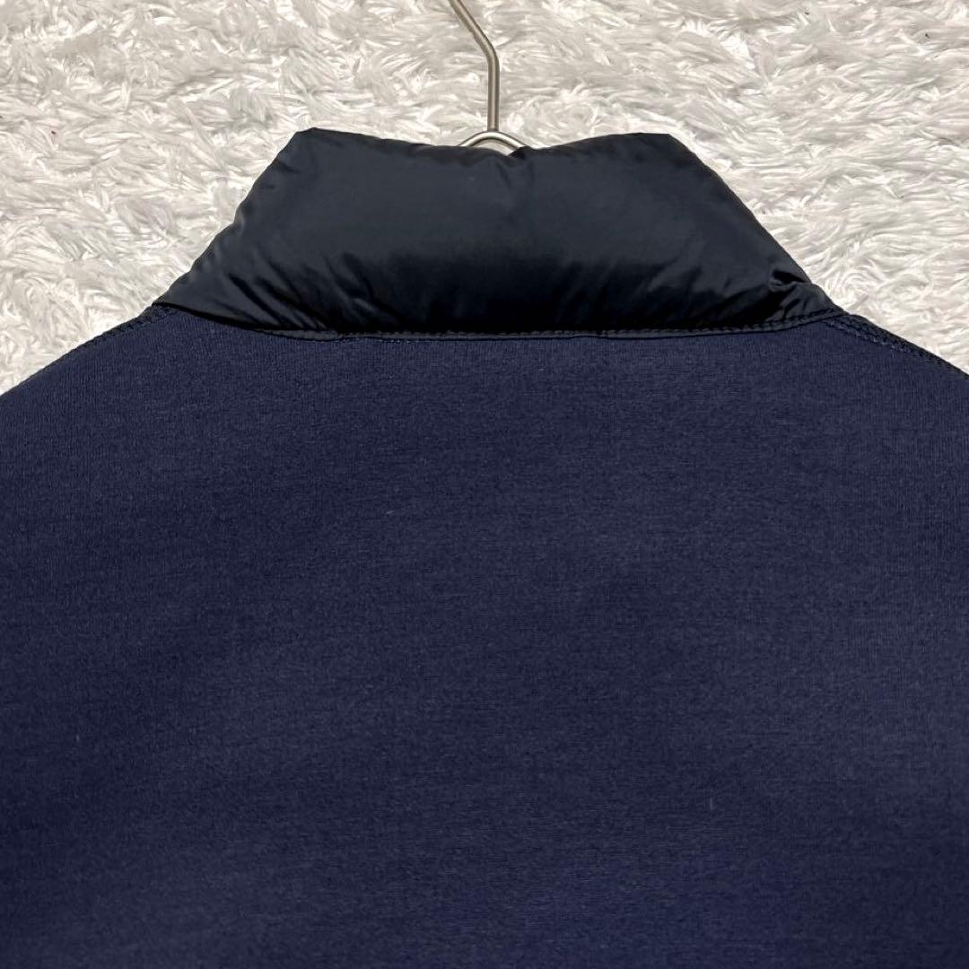 極美品✨ピューテリー 異素材切替 ハイブリッドダウンジャケット