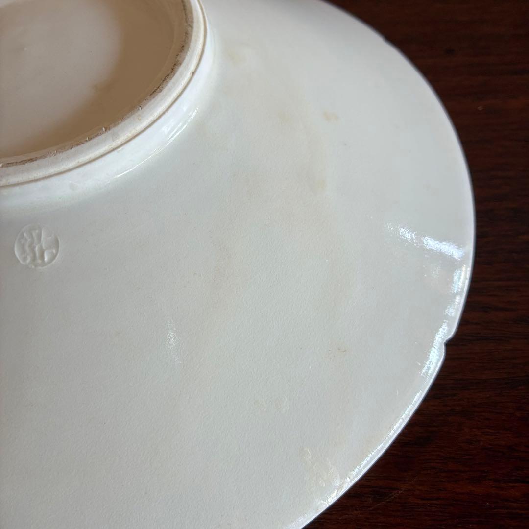 高麗陶房 宮岡英夫 「白磁陽刻花文鉢」 共箱入 作者サイン入25.12.10-2