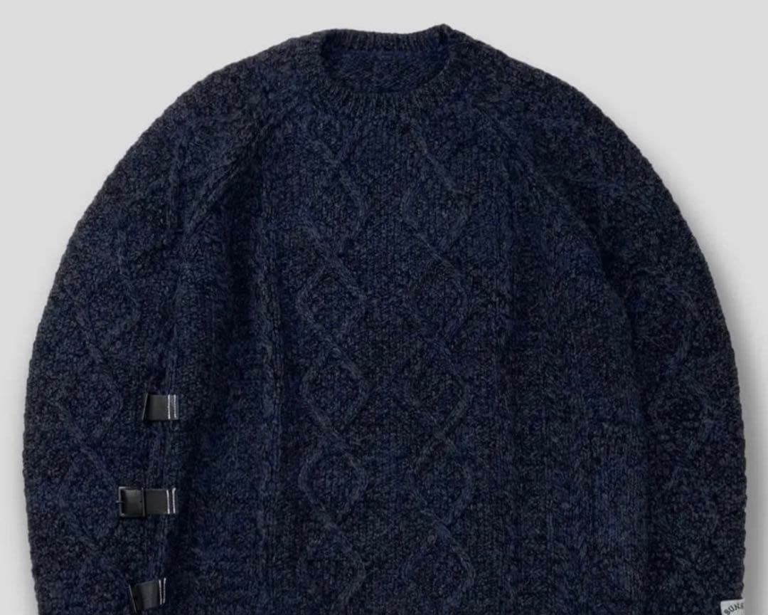 SUNSEA ベルテッド フィッシャーマンセーター 3 チャコール - メルカリ