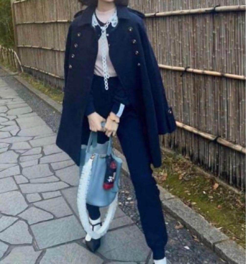 Bibiy Olivia coat ネイビー - メルカリ