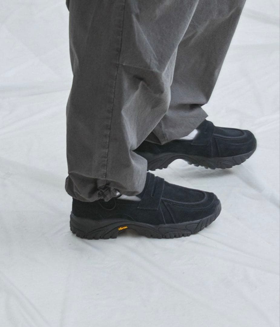 VIBRAM×OPENING ACT リアルレザースウェードローファースニーカー
