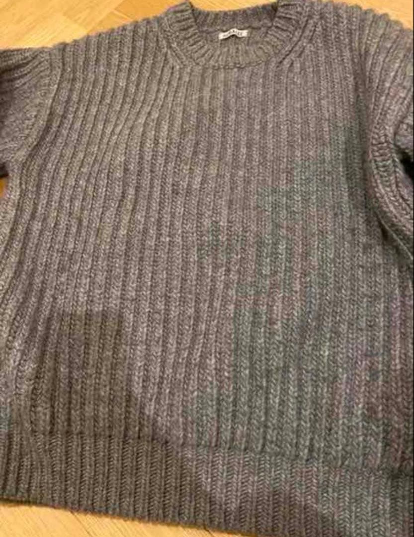 オーラリー スーパーミルドリブニット サイズ4 グレー - メルカリ