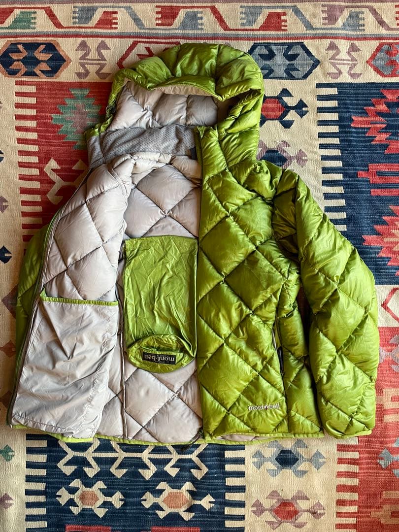 90s mont-bell ダウンジャケット ダイヤ柄 sk8 y2k テック - メルカリ